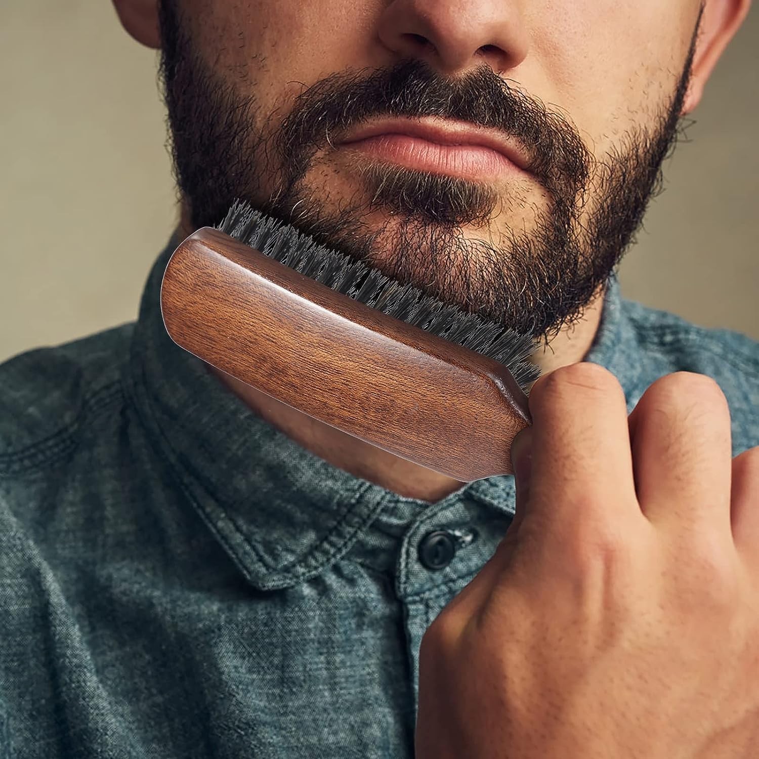 Hair brush for Men, Boar Bristles Slick Back Hair Brush for Fine Thin Medium Hai