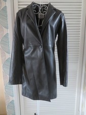 ONLY Black Faux Leather coat - size XS