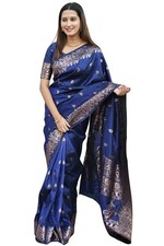 Women's Kanjivaram Pure Soft Silk Saree Pure Golden Zari With Blouse Piece