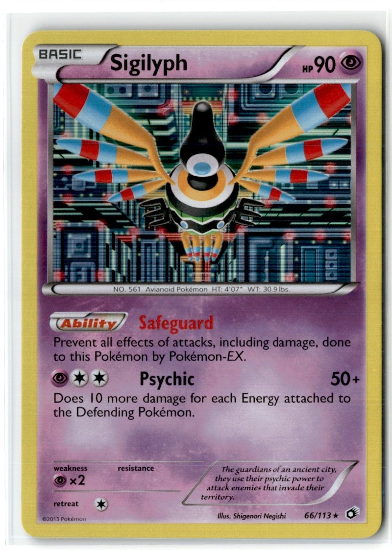 2013 Pokemon Legendary Treasures Sigilyph Holo Rare #66/113