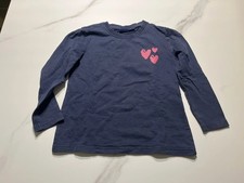 Dunkelblauer "Herze" dünner Pullover - Größe: 110/116 - Marke: lupilu