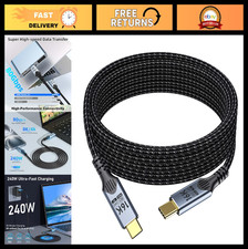 10FT USB-C to USB-C Cable, 80Gbps Data Transfer, 16K/8K/4K Video, 240W PD Fast C