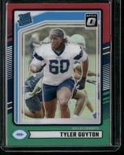 2024 Donruss #400 Tyler Guyton Optic Rated Rookies Preview Red and Green