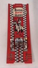 Vintage 1950s NOS Boston Rancho Braces Cowboy Kids Clip On Suspenders on Card