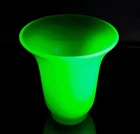 Signed Murano Cenedese Art Glass Uranium Bell Shape Vase 1960s Unusual