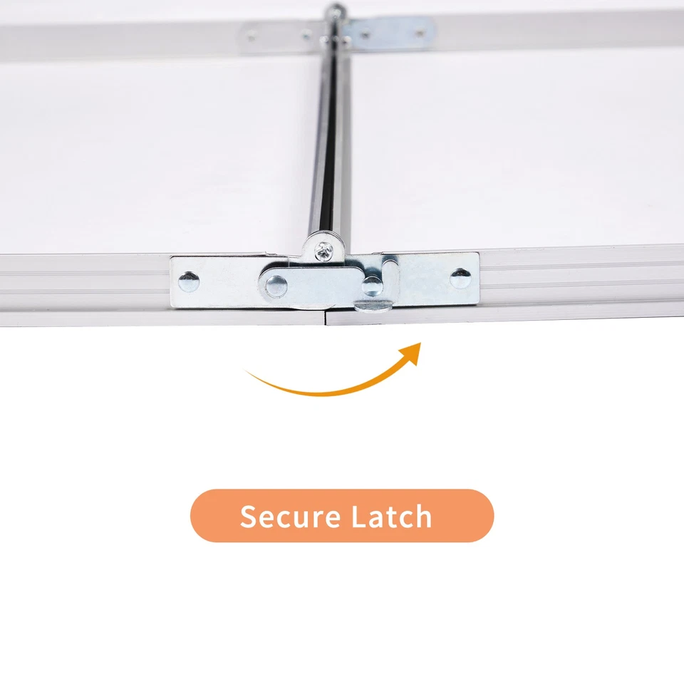 Mesa plegable rectangular de aleación de aluminio para exteriores de grano de madera de 4 pies Foto 4 de 4