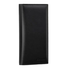 Premium Leather Checkbook Cover Wallet for Men Women RFID Blocking Check Holder