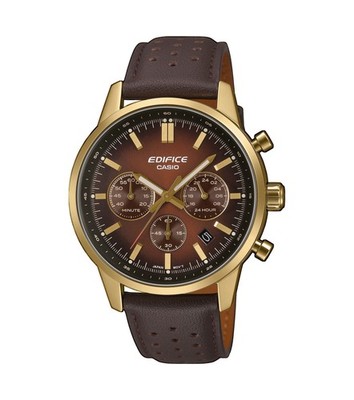 CASIO Herrenuhr Edifce Chronograph bis 10 bar Mineralglas Datum EFR-575CL-5AEF