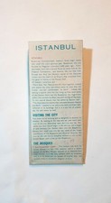 Vintage 1974 Istanbul City (Türkei Türkiye) Tourist Folding Illustrative Map