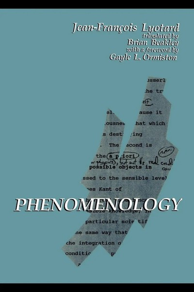 Jean-Francois Lyotard | Phenomenology | Taschenbuch | Englisch (1991)-image