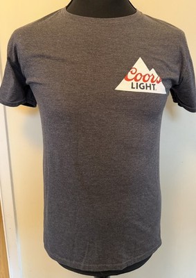 Vintage Coors helles Bier dunkelgrau T-Shirt Medium USA American Bar Pub Alkohol 