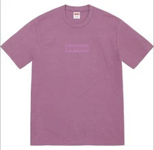 SUPREME TONAL BOX LOGO TEE DUSTY PURPLE SIZE SMALL SS23 WEEK 1 BOGO 