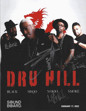 Dru Hill hand SIGNED Concert Promo Photo A COA Autograph SisQo Smoke Nokio Black
