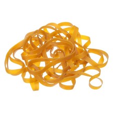 45Pcs Gummibänder für Bürobedarf, 30x1 cm elastische Bänder gelb
