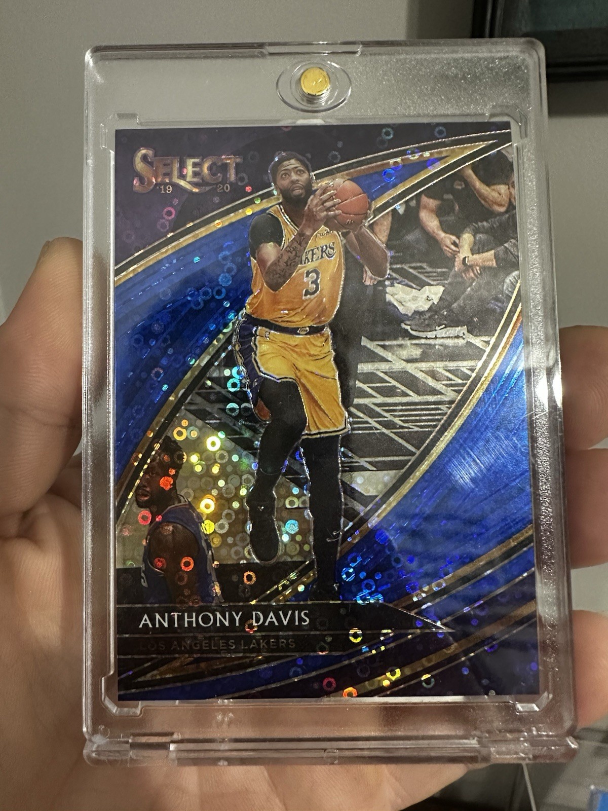2019-20 Panini Select - Courtside Anthony Davis #230 Blue Disco Prizm /25