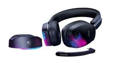 Roccat Syn Max Air Kabellos RGB PC Gaming Headset 3D Audio DocStation Verp besch