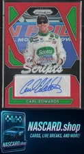 2024 Panini Prizm #S-CES Carl Edwards Scripts Red #/49
