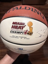 2013 Miami Heat Championship Basketball #32/2013 Dwyane Wade Auto PSA