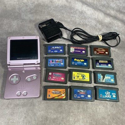 Nintendo GAMEBOY ADVANCE SPとソフトセット Nintendo Game Boy Advance SP AGS 101 Bundle Pearl Pink 12 Games