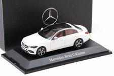 1:43 Herpa Mercedes Classe C Berlina (W206) Opalite Bianco 2021 Dealer Version