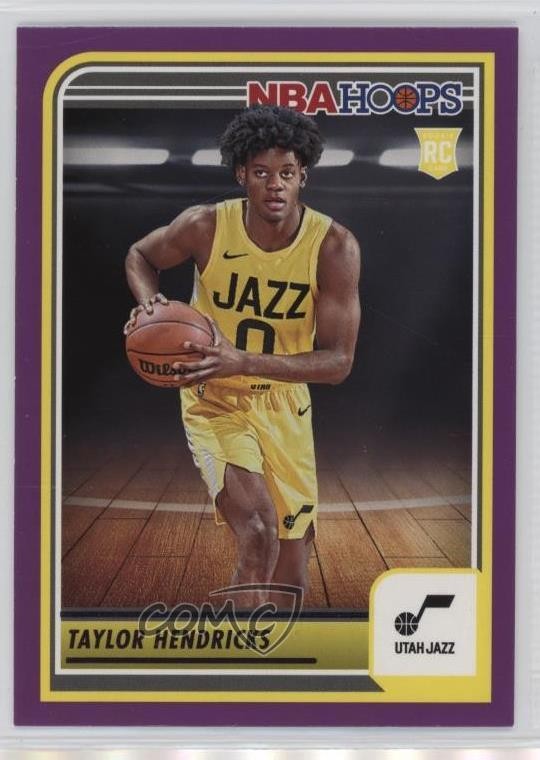 2023-24 Panini NBA Hoops Rookies Purple Taylor Hendricks #236 2i7