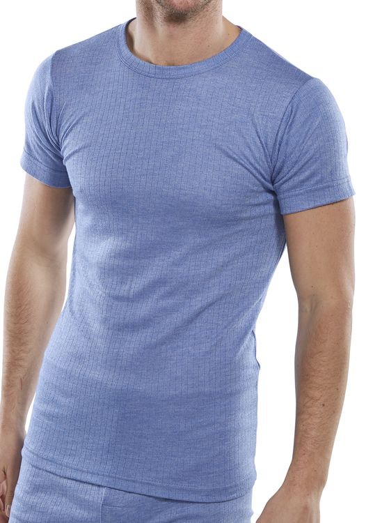 Beeswift Themal Vest Short Sleeve Blue Size M