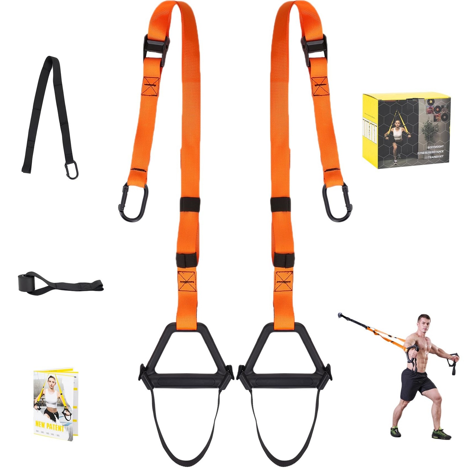 Moulyan Bodyweight Resistance Training Straps,Suspension Training Straps Comp...