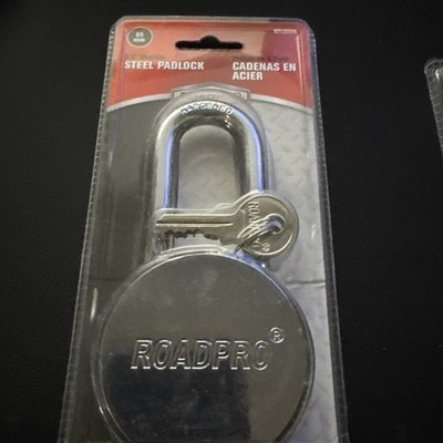 RoadPro 2.5'' Shackle Steel Padlock 65mm with 3  keys RPLSS65L