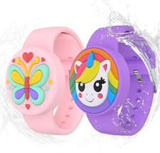 Waterproof Airtag Bracelets for Kids - 2 Pack Soft Silicone Hidden Air Tag Wri