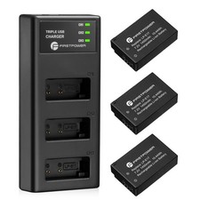 LP-E17 Battery 3-Pack and Triple Slot Charger for Canon EOS RP R8 R10 R50 R10...