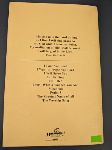 In His Time Praise 4 Maranatha Music Songbook 1980 - Picture 8 of 8