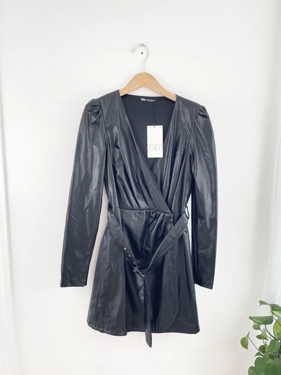 slim fit dress slacks Faux Leather Jackie Dress | Women's Dress Boutique main image 1
