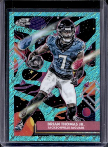 2025 Topps Cosmic Chrome Brian Thomas Jr. Aqua Equinox Refractor #/199 Jaguars