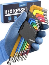 13-Piece Metric Allen Key Set Long Arm Hex Wrench Set 0.7 mm to 10 mm