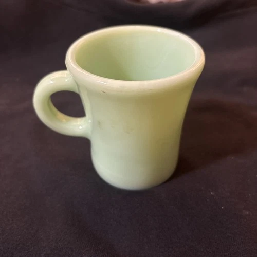 Vintage Jadeite Fire King C Handle Mug Extra Heavy Oven Restaurant Ware