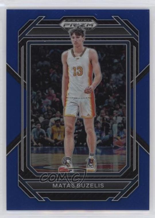 2023-24 Panini Prizm Draft Picks Blue Prizm 24/199 Matas Buzelis #13 5ub
