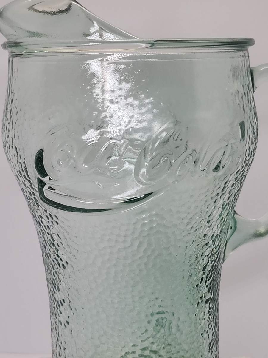 Vintage Coca Cola 65 Oz Coke Green Pitcher Indiana Glass Co. for