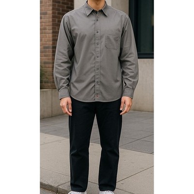 UNTUCKit Shirt Mens XXL Gray Long Sleeve Button Down Comfort Casual Cotton
