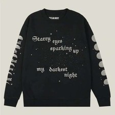 Taylor Swift Sparking Up My Darkest Night Crewneck Sweatshirt Black Medium