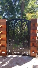 Contemporary modern metal gate, Modern Metal Gate, Custom size Art Pedestrian