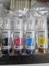 Genuine Epson 522 Ink Bottles 4 Pack for ET-2720 ET-2800 ET-2803 ET-4700