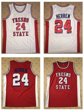 Throwback Herren #24 High School Basketball Jerseys Sewn Custom Red White