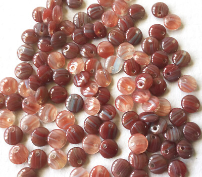 Lentils Round Flat Dangling Roundel Saucer Czech Glass Beads LK262