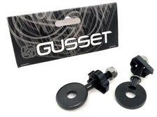 Gusset Disco Mountain Bike Chain Tensioner, 10mm, Black, Pair