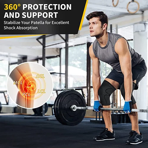 Elastic Knee Sleeve Support Brace for Joint Pain Injury Sprain Knee Cap Compress - Picture 8 of 66