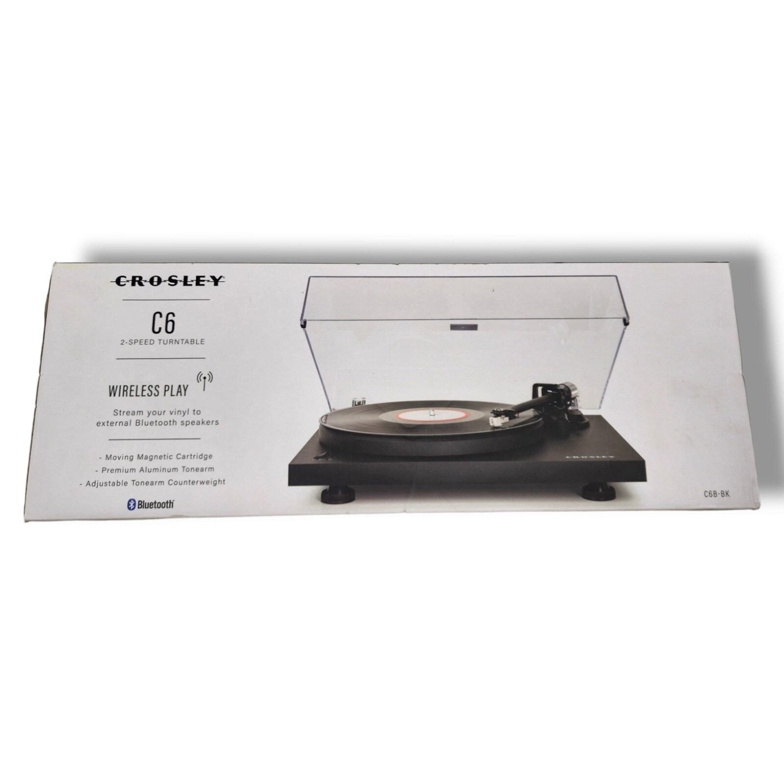 Crosley C6 2 Speed Turntable Bluetooth Wireless Play Black C6BBK