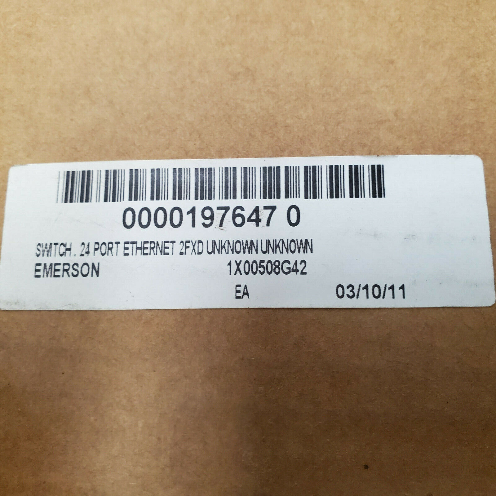  NEW Cisco-  EMERSON 24 PORT ETHERNET 2FXD SWITCH NUMBER 1X00508G42 