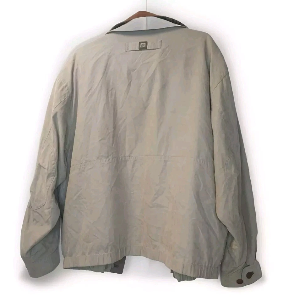Chaqueta Rainforest Lona Tareas Talla XL Verde Oliva Cremallera Forro Y2k Campo Granero Foto 4 de 4