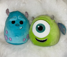 Sulley  Mike Disney Squishmallow 8" Kellytoy With Tags Monsters Inc Set of 2