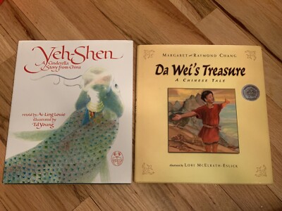 Chinese Children s Tales LOT of 2 Books: Da Wei s Treasure + Yeh-Shen